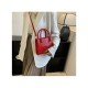  Stone Pattern PU Solid Ladies Shoulder Handbag