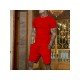  Pure Color Top And Pocket Shorts Men's Casual Suits