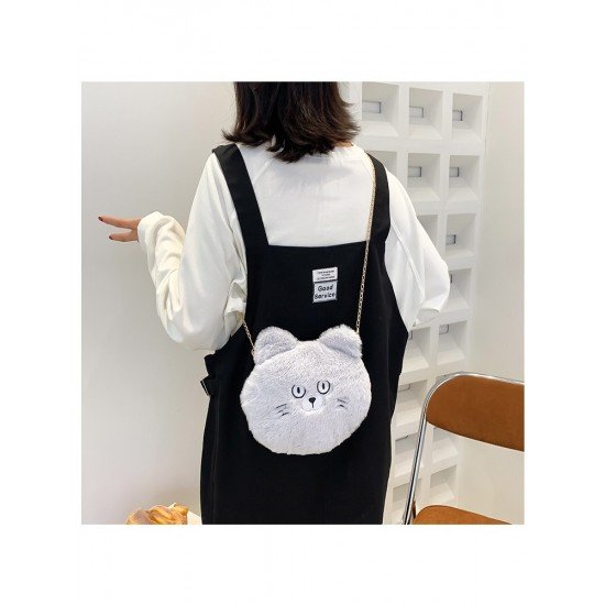 Cute Fluffy Cat Chain Shoulder Bags