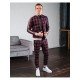 Casual Fashion Plaid Men's Two-Piece Set