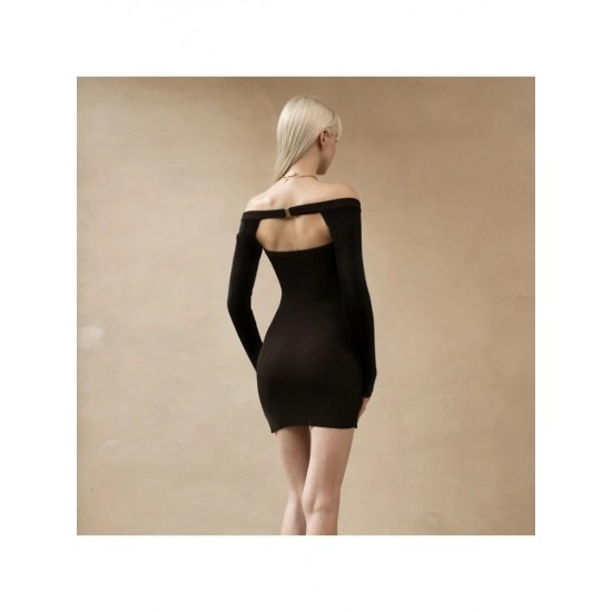  2022 Sexy Backless Off Shoulder Women's Short Dress