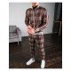 Casual Fashion Plaid Men's Two-Piece Set