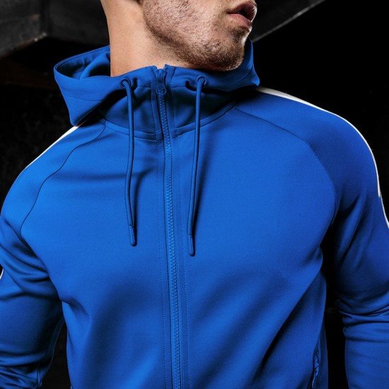  Men's Leisure Sports Hooded Zipper Two-Piece Set