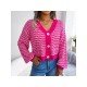 Cozy V Neck Lantern Sleeve Sweater Cardigan Coats