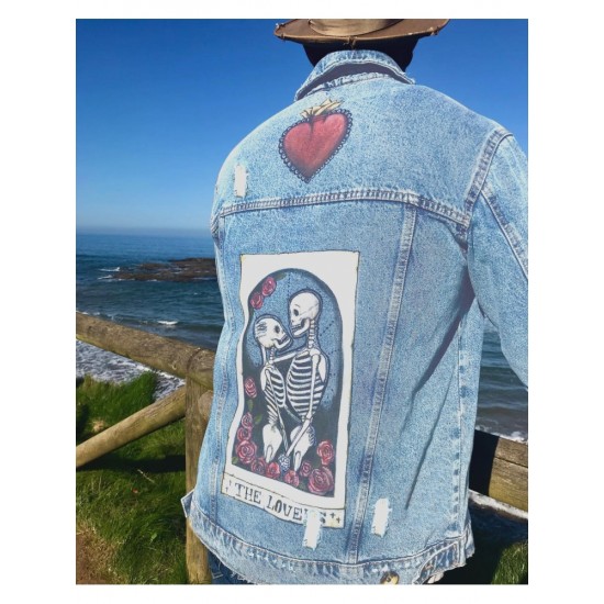 Skull Graphic Couple Denim Jackets For Men