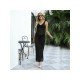 Beach Black V Neck Sleeveless Maxi Dresses