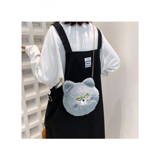 Cute Fluffy Cat Chain Shoulder Bags