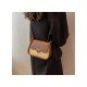 Retro Contrast Color Brown Shoulder Bags