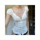 Ladies Backless White Ladies Tops