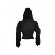 Designer Ladies Patchwork Black Zip Hooded