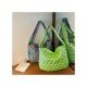 Designer Ladies Soft PU Rhombus Lattice Tote Bags