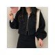 Easy Matching Black Pockets Women Coats