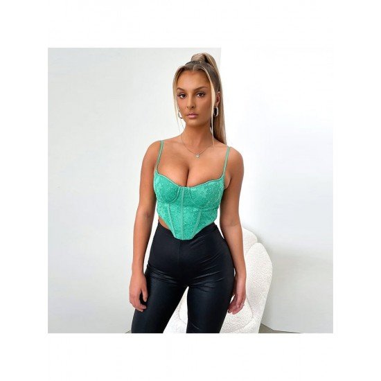 Vintage Zip Backless Spaghetti Straps Cropped Camisole Tops