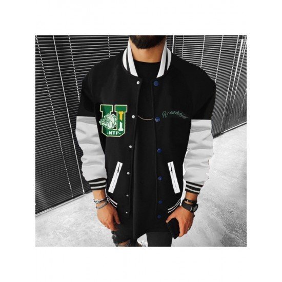  Casual Fashion Letter Men's Baseball Jacket