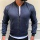 Casual Patchwork Black Men Coats