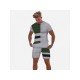  Leisure Sports Colorblock Short Suits For Men