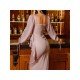 Ladies Puff Sleeve Backless Square Neck Dress