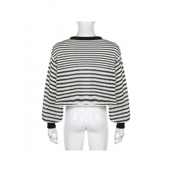 Striped Loose Ladies Pullover Sweaters