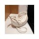 PU White Street Dumpling Shoulder Bags