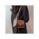 Retro Contrast Color Brown Shoulder Bags