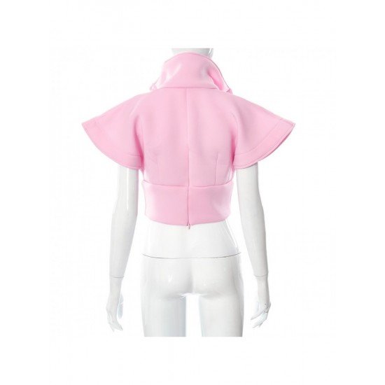 Trendy Pure Color Stand Collar Jacket For Women