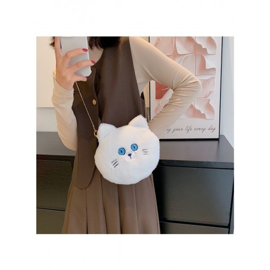 Cute Fluffy Cat Chain Shoulder Bags