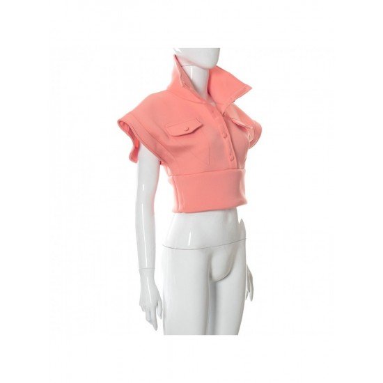 Trendy Pure Color Stand Collar Jacket For Women