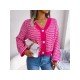 Cozy V Neck Lantern Sleeve Sweater Cardigan Coats