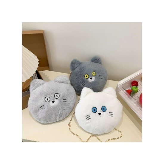 Cute Fluffy Cat Chain Shoulder Bags