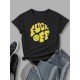 Hip Hop Letter Printed T Shirts For Women