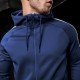  Men's Leisure Sports Hooded Zipper Two-Piece Set