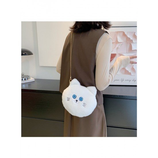 Cute Fluffy Cat Chain Shoulder Bags