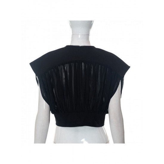 Designer Patchwork Zipper Up Ladies Tops