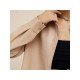 Ladies Solid Turndown Collar PU Leather Coats