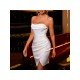 Ladies White Strapless Strapless Party Dresses