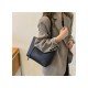 Black Contrast Color Tote Bags For Women