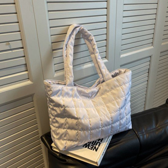 Nylon Trendy Pure Color Tote Bags