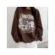 Vintage Loose Printed Crew Neck Sweatshirts