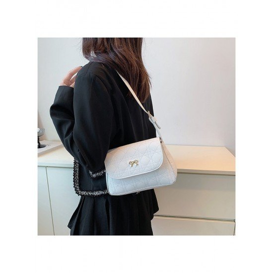  Fashion Rhombus Lattice Pure Color Women's Bags