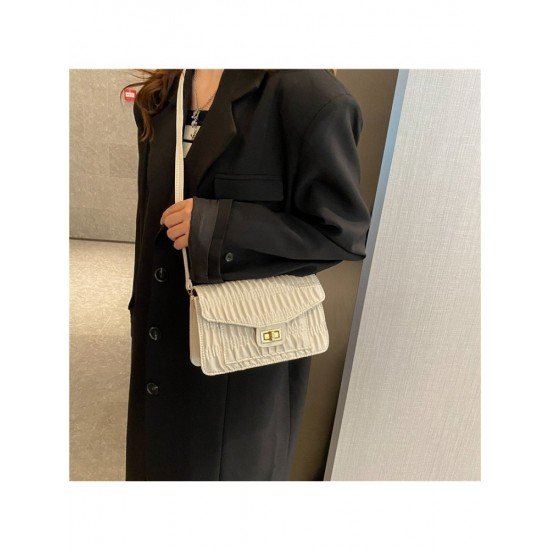 Twist Lock White One Shoulder Bags