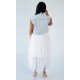 Faux-Pearls Rhinestone Sleeveless Denim Jackets For Women