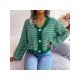 Cozy V Neck Lantern Sleeve Sweater Cardigan Coats