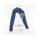 Women's Fashion Pure Color Navel Denim Jacket