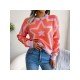 Contrast Color Star Pullover Sweaters For Women