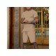  Pure Color Top And Pocket Shorts Men's Casual Suits