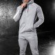  Men's Leisure Sports Hooded Zipper Two-Piece Set