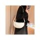 PU White Street Dumpling Shoulder Bags