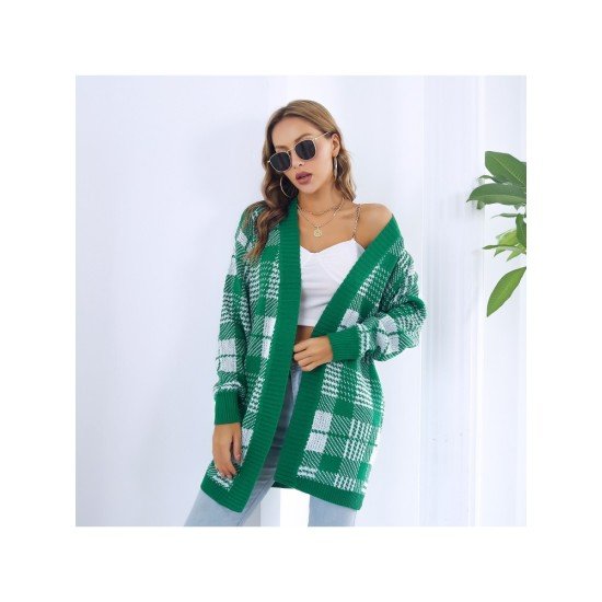 Plaid Cozy Cardigan Sweater Coats