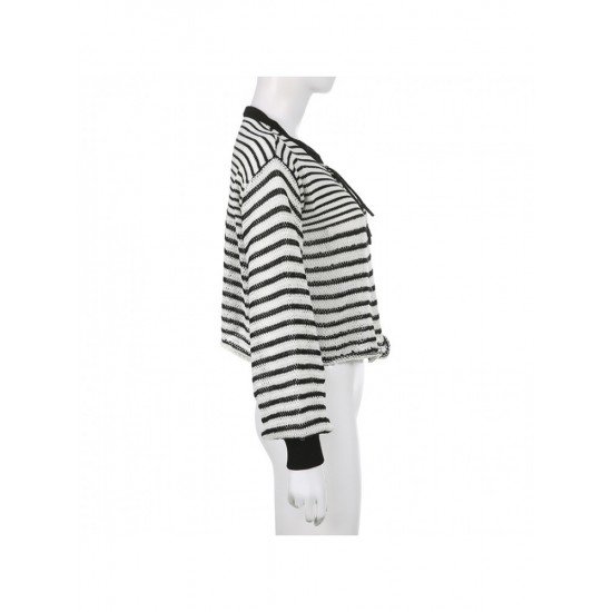 Striped Loose Ladies Pullover Sweaters