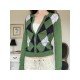  Rhombus Lattice New Casual Sweater Cardigan Coats